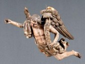 Italian gilt, polychrome angel