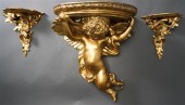 ITALIAN GILT PUTTI-FORM WALL B