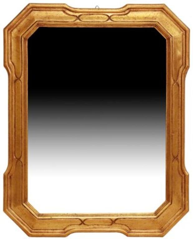 ITALIAN GILTWOOD BEVELED MIRROR,