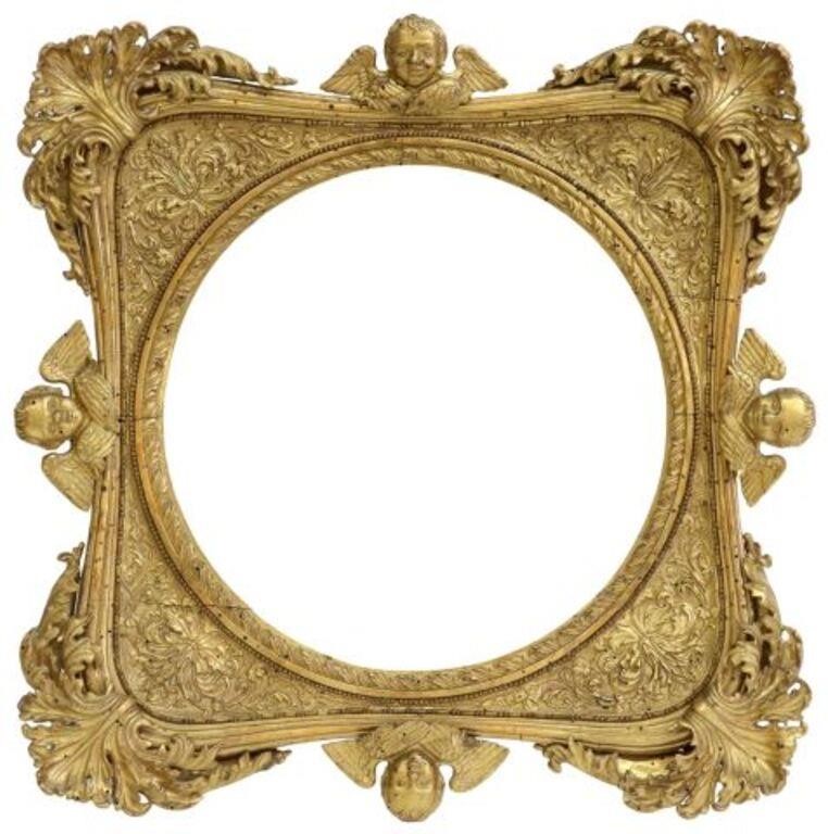 ITALIAN GILTWOOD CHERUB MASK &