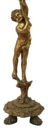 ITALIAN GILTWOOD CHERUB STANDI