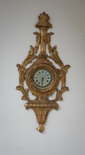 ITALIAN GILTWOOD HANGING CLOCK