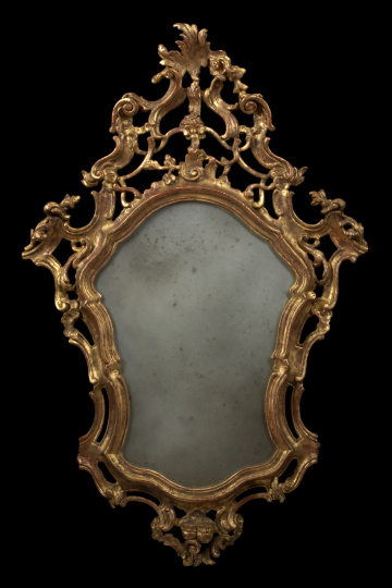 Italian Giltwood Looking Glass, 