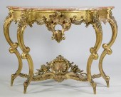ITALIAN GILTWOOD & MARBLE CONS