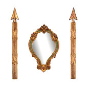 ITALIAN GILTWOOD MIRROR AND WA