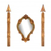 ITALIAN GILTWOOD MIRROR AND WA