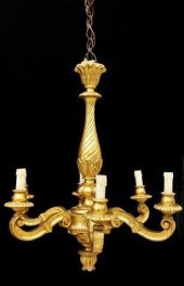 ITALIAN GILTWOOD SEVEN-LIGHT C