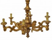 ITALIAN GILTWOOD SIX-LIGHT CHA