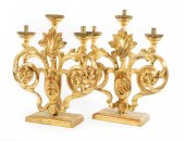 ITALIAN GILTWOOD THREE-LIGHT C