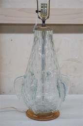 ITALIAN GLASS BASE TABLE LAMPI