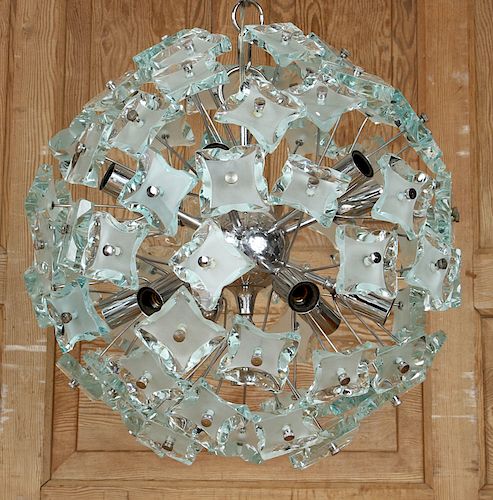 ITALIAN GLASS CHROME SPUTNIK