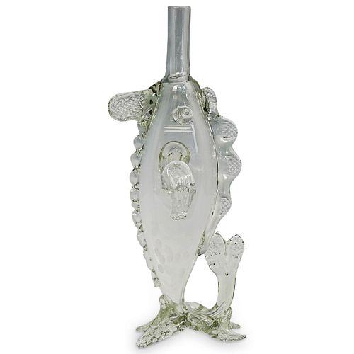 ITALIAN GLASS FISH VASEDESCRIPTION: