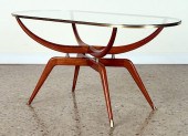 ITALIAN GLASS TOP COFFEE TABLE