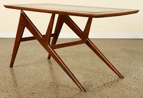 ITALIAN GLASS TOP COFFEE TABLE