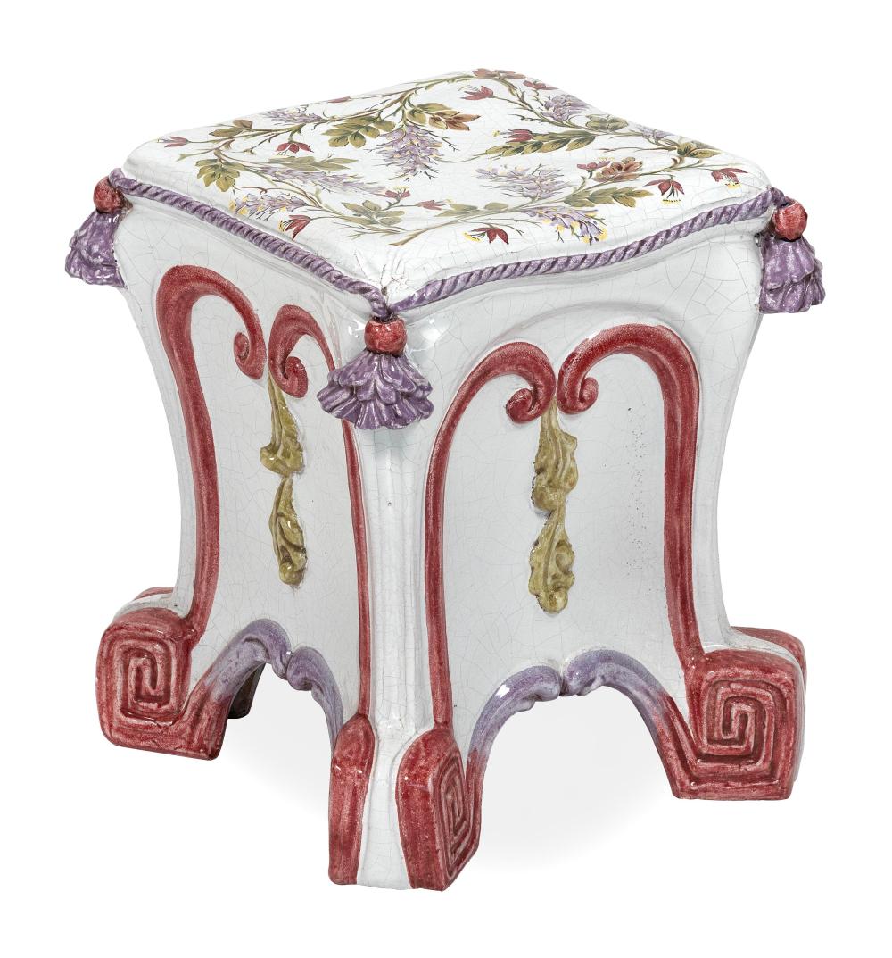 ITALIAN GLAZED CERAMIC GARDEN