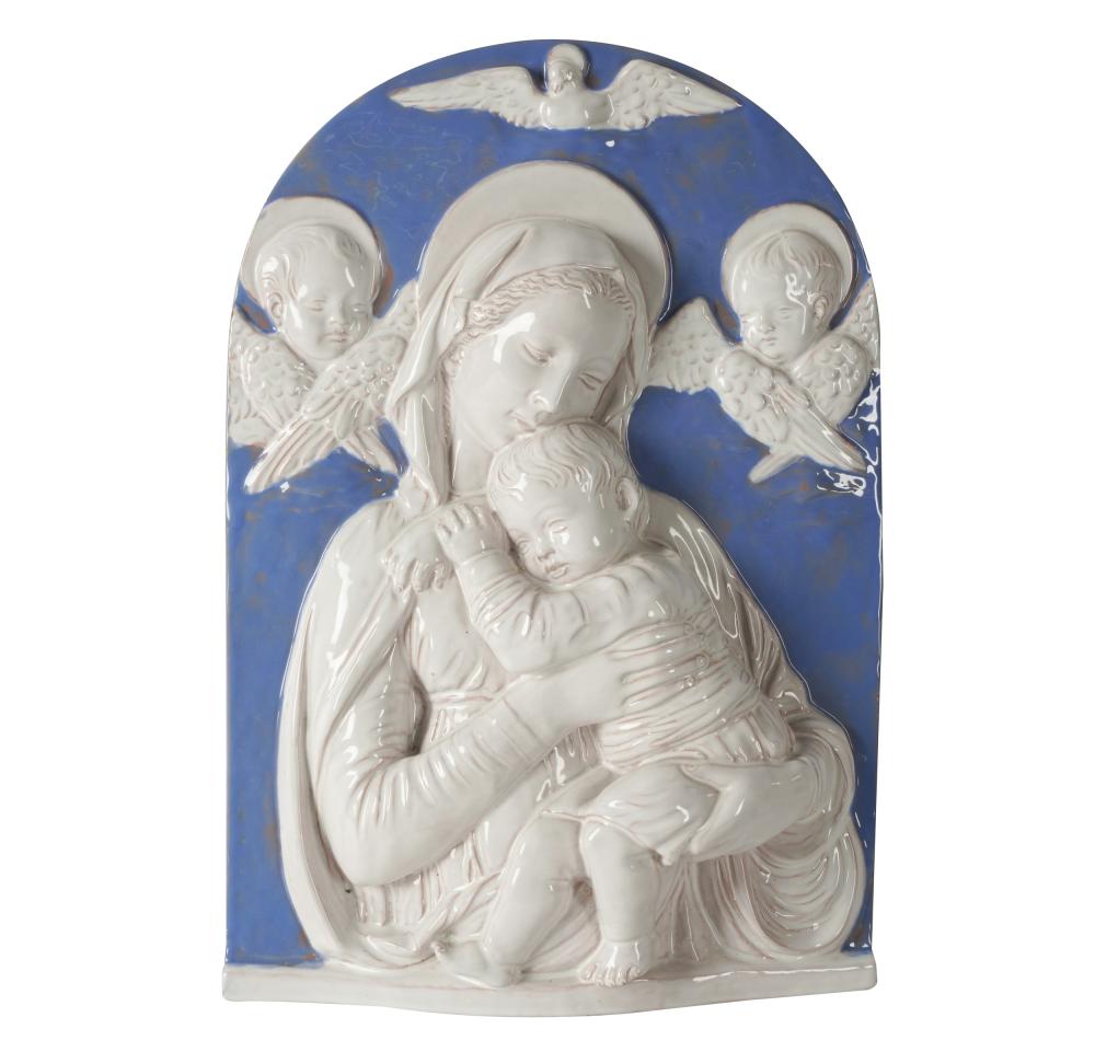 ITALIAN GLAZED CERAMIC PLAQUE