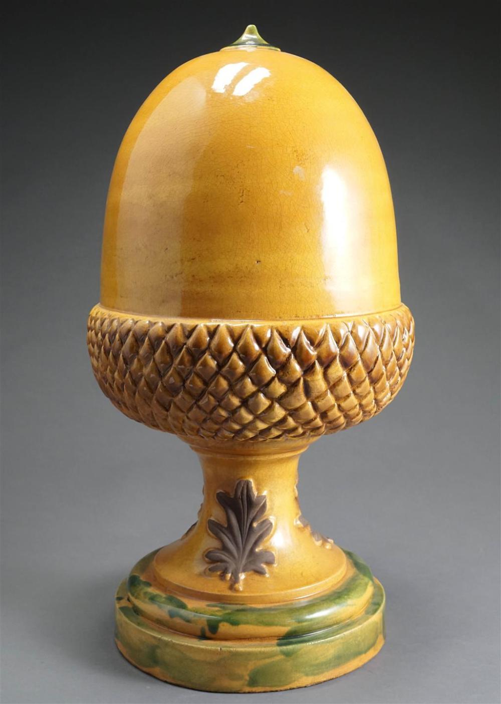 ITALIAN GLAZED POTTERY ACORN