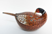 ITALIAN GLAZED POTTERY PHEASAN