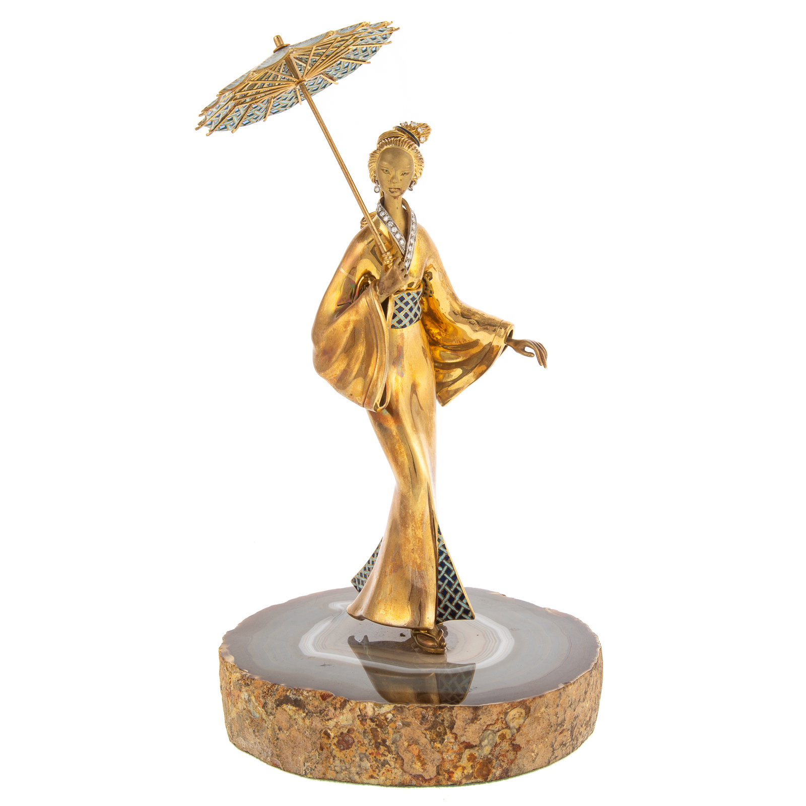 ITALIAN GOLD GEISHA FIGURE 20th
