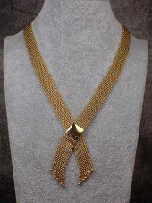 ITALIAN GOLD MESH CHAIN NECKLA