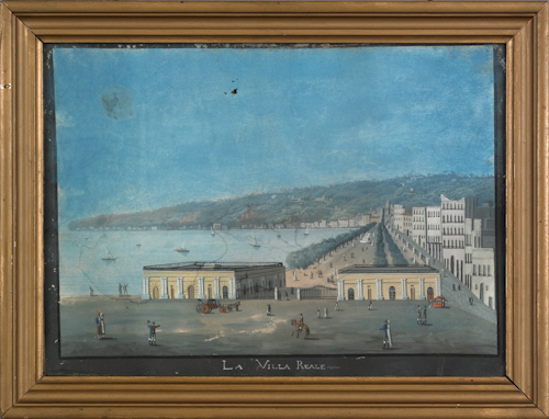 Italian gouache landscape 19th c.