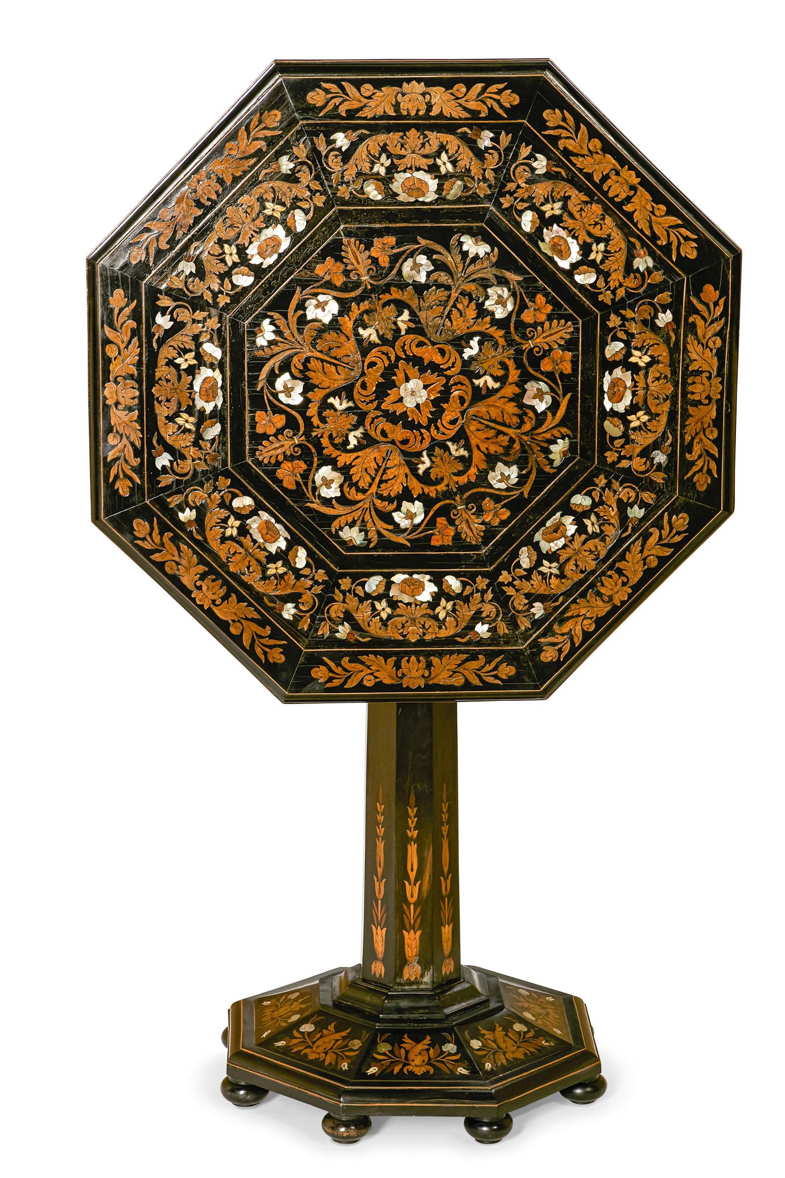 ITALIAN INLAID TILT TOP TABLE,