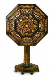 ITALIAN INLAID TILT TOP TABLE,
