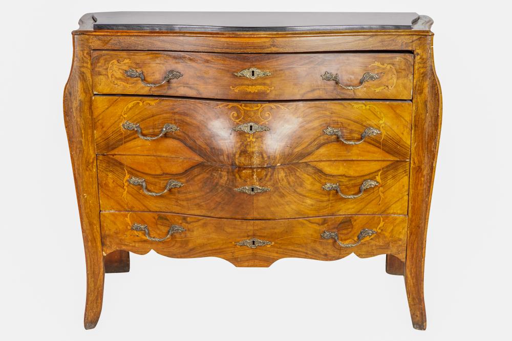 ITALIAN INLAID WALNUT &MARQUETRY