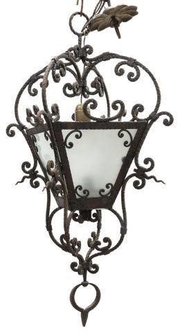 ITALIAN IRON & GLASS TWO-LIGHT