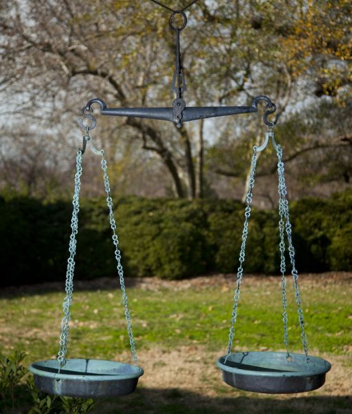 Italian Iron Hanging Scales19th