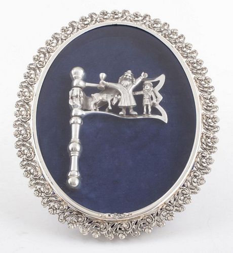 ITALIAN JUDAICA SILVER GROGGER