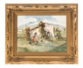 ITALIAN LANDSCAPE OIL ON CANVA