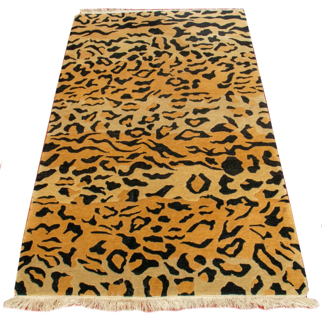 ITALIAN LEOPARD PRINT RUNNER RUG,