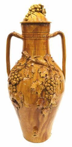 ITALIAN LIDDED OLIVE OIL URNItalian