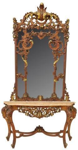 ITALIAN LOUIS XV STYLE GILT CONSOLE