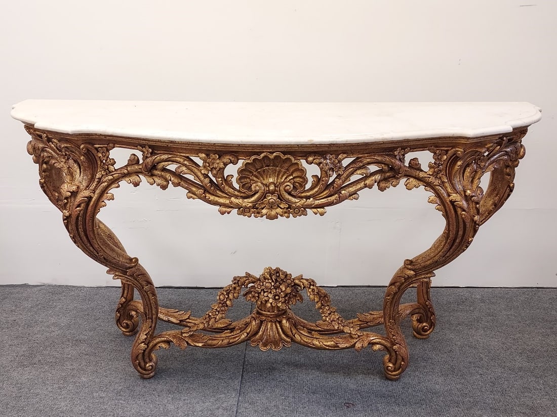 ITALIAN LOUIS XV STYLE MARBLE TOP