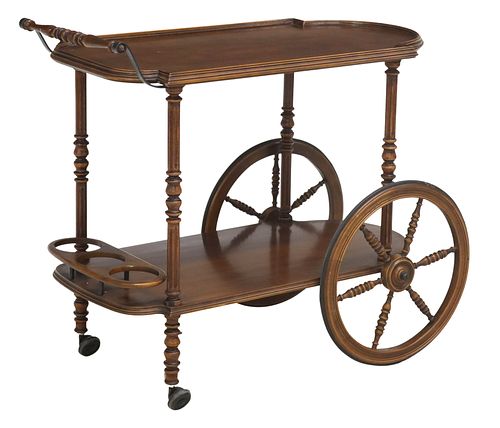 ITALIAN MAHOGANY TWO-TIER BAR