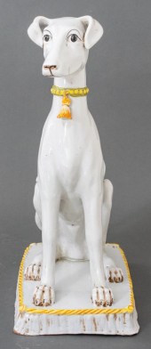ITALIAN MAIOLICA GREYHOUND SCU
