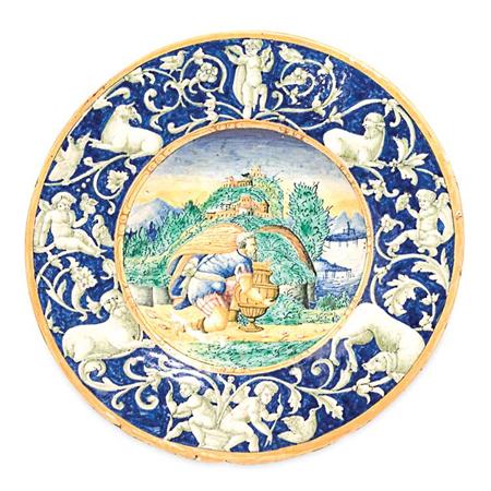 Italian Maiolica Plate 	 