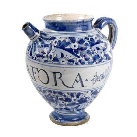 Italian Maiolica Syrup Jug 	 