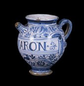 ITALIAN MAIOLICA WET DRUG JAR
