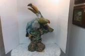 ITALIAN MAJOLICA 1950'S TOUCAN