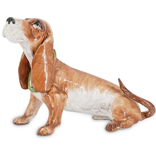 ITALIAN MAJOLICA BASSET HOUND DOG