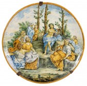 ITALIAN MAJOLICA CHARGERhand-p