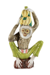 ITALIAN MAJOLICA MONKEY FIGURE