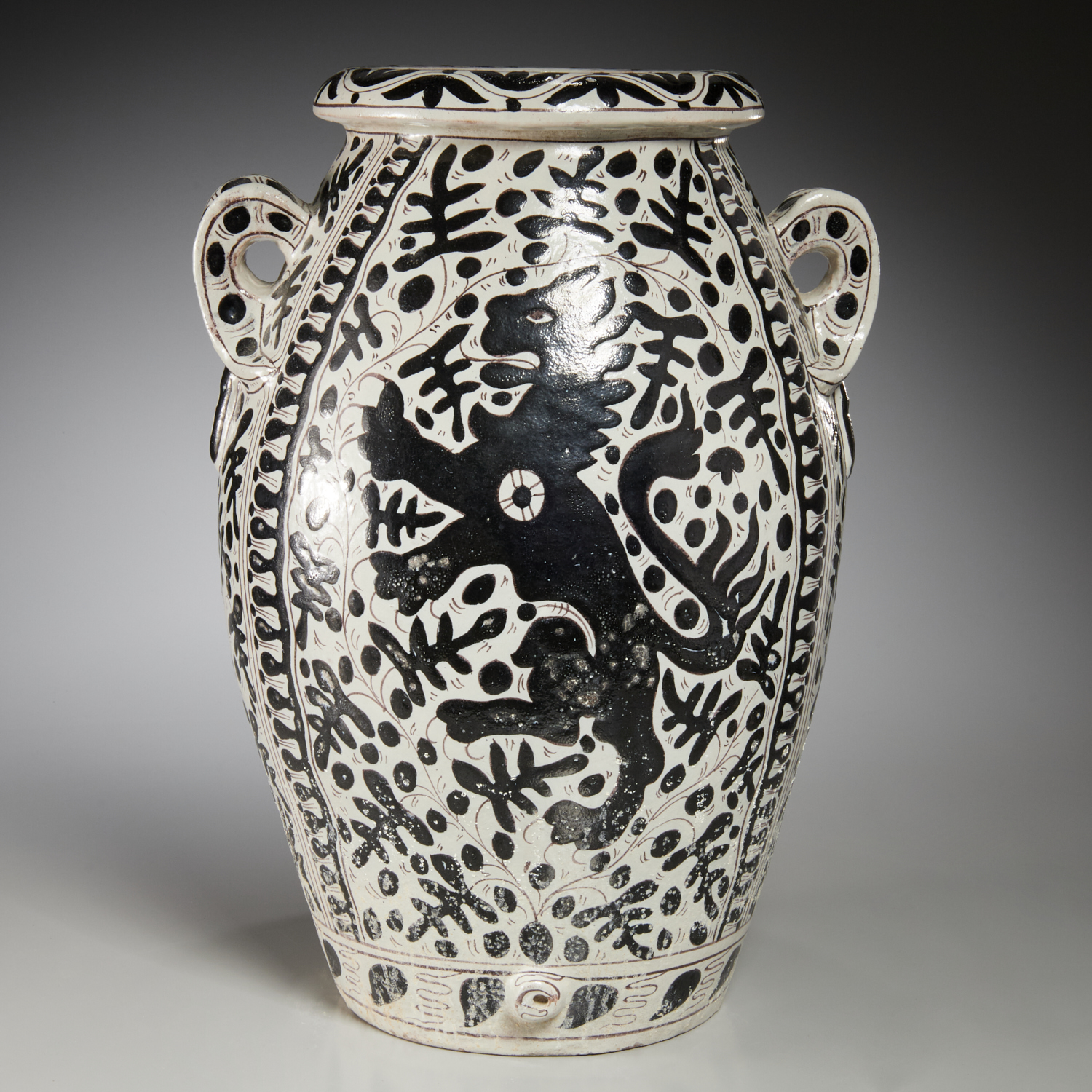 ITALIAN MAJOLICA OLIVE JAR, SOURCED