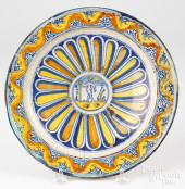 ITALIAN MAJOLICA SHALLOW BOWL,