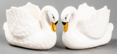 ITALIAN MAJOLICA SWAN CANDY DI