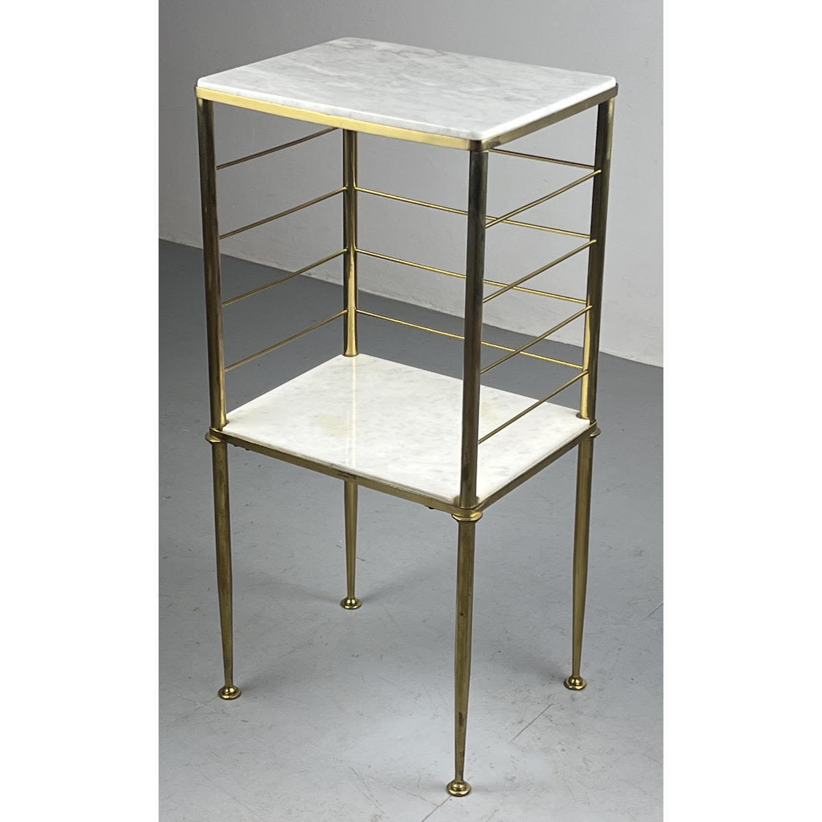 Italian Marble and Brass 2 tier