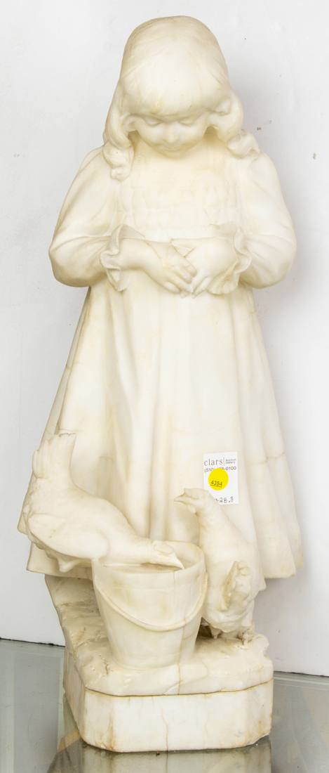 ITALIAN MARBLE FIGURE GROUP OF A